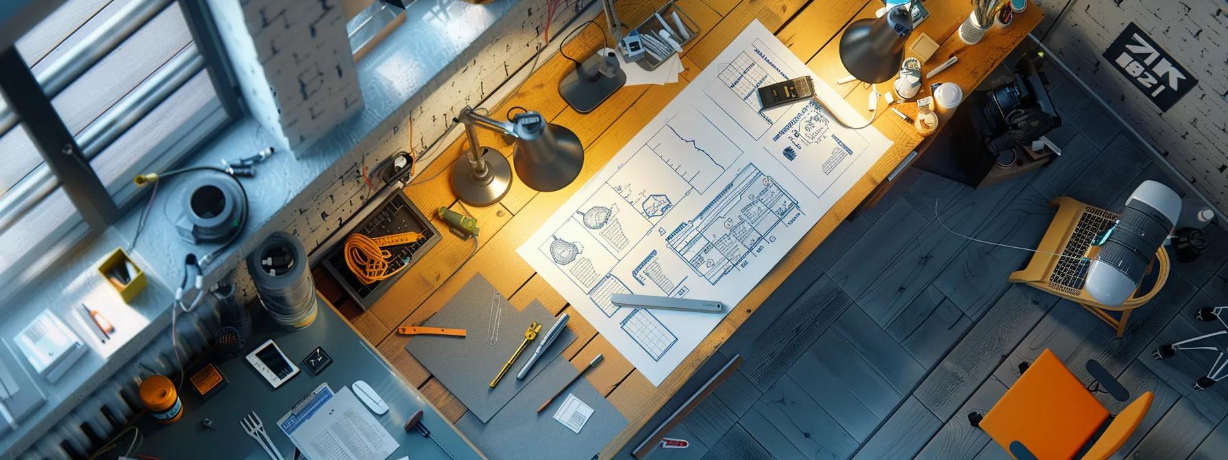 a well-organized basement inspection scene, featuring a professional consultant examining advanced waterproofing systems using specialized tools, with informative charts and technical visuals on a sleek, modern workspace backdrop.